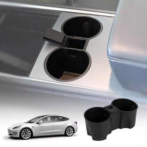 Centre Console Box Water Cup New Holder Insert, Rubber Centre Armrest Drink Phone Holder For Tesla Model 3 For Model Y New
