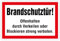 Aufkleber „Brandschutztür! Offenhalten durch Verkeilen oder Blockieren streng verboten“ DIN 4066 | Größe wählbar Made in Germany, Größen Name: 15 x 10 cm
