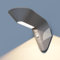 ACMHNC Applique Murale Exterieur Solaire, Lampe Solaire Extérieur Détecteur de Mouvement, Lumière Solaire Murale Étanche pour Jardin, Porte d'Entrée, Allée, Aluminium, Gris