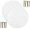 KONTONTY 4pcs Round Ceiling Blank Cover Plates Electrical Covers for Concealing Easy Installation Versatile Use for Decor