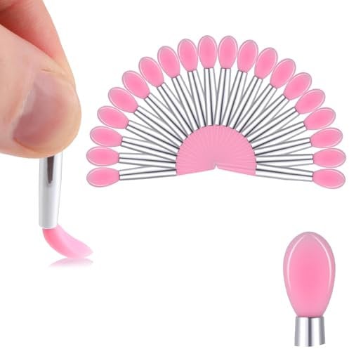 BOHUIZ 20 Pcs Lip Mask Applicator Silicone LIp Applicator Lip Balm Applicator Stick Lipstick Brushes Applicator Cosmetic Brush Set For Lipstick Lip Gloss Lip Mask