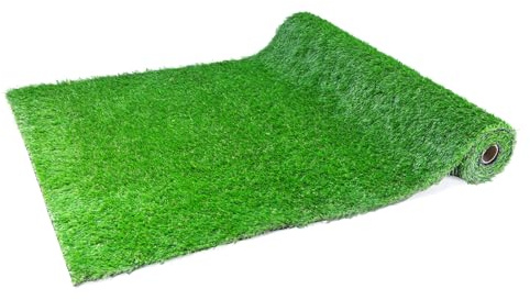 WOW PIONEER 3 Pack 3.3FT x 10FT Artificial Grass Thick Synthetic Rug Realistic Turf Grass with Drainage Holes Fake Grass for Dogs Indoor Outdoor Garden Yard Lawn Mat Landscaping Turf Roll Green
