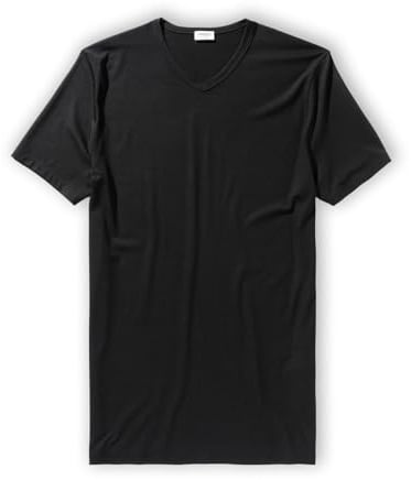 Zimmerli T-Shirt Kurzarm V-Ausschnitt Pureness - T Shirt Herren - aus Modal - Pflegeleicht - Schwarz, Weiß, Navy oder Grau Mélange - für Pures Wohlgefühl - Qualität aus der Schweiz - Größe S-XXL