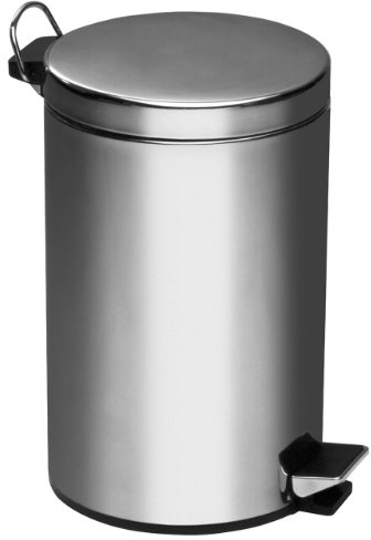K2M 95521 Poubelle à Pédale Chrome 12 L