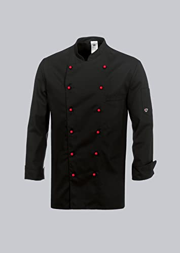 BP 1503-400-32-48 Kochjacke, 1/1 Ärmel mit Manschetten, 215,00 g/m² Stoffmischung, schwarz, 48