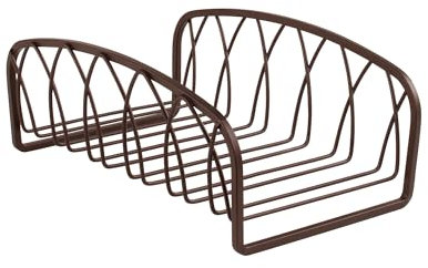 Spectrum Diversified Twist Guest Towel Holder, Holds Paper Hand Towels for Bathroom Arredamento Moderno, Adatto per Asciugamani monouso rettangolari per Il Bagno, Acciaio, Bronzo, L