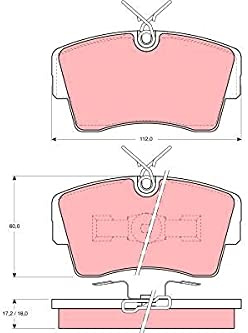 TRW GDB339 Bremsbelagsatz, Scheibenbremse - (4-teilig)
