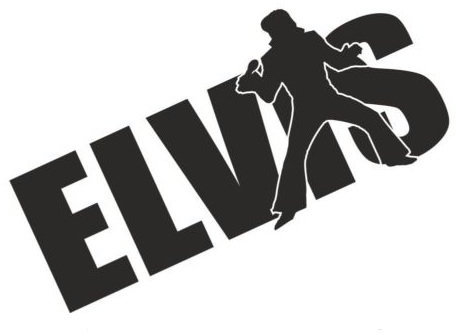 Lustige Auto-Aufkleber, Motiv: Elvis, Schwarz
