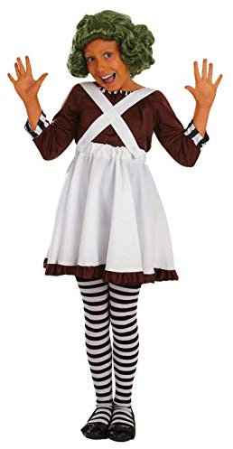 Fun Shack Disfraz Trabajadora Fábrica Chocolate Niña, Disfraces Películas y Cuentos Infantiles, Carnaval y Halloween, L