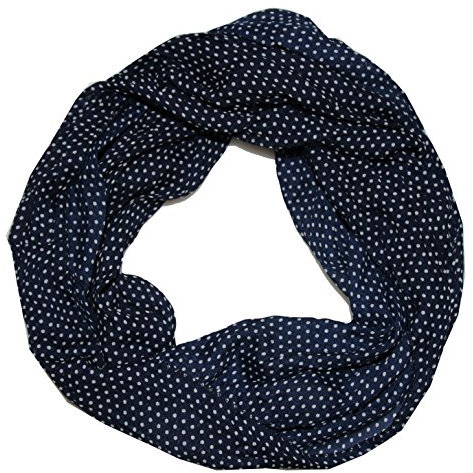 ACC Punkte Seidenschal Seide Loop Schal (Punkte königsblau)