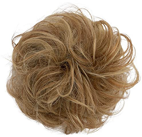 CAISHA 100% ECHTHAAR Haargummi Haarteil Haarverdichtung Zopf Haarband Haarschmuck Rotblond Mix H312n