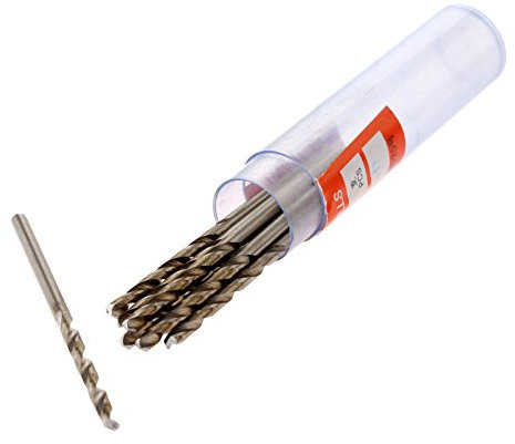 Mtsooning HSS Twist Drill Bit 10 Pcs 2.5mm Micro Straight Shank Electrical Drilling Tool