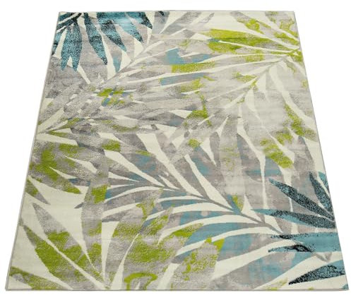Paco Home Designer Teppich Wohnzimmer Ausgefallen Farbkombination Jungle Design Mehrfarbig, Grösse:80x150 cm