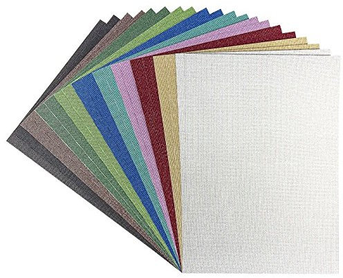Ideen mit Herz Effekt-Karton Glitzer-Leinen, DIN A4, 10 Farben, 20 Stück | Bastelpapier, Glitzerpapier | Grußkarten, Scrapbooking, DIY, Karten, Basteln