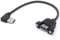 OpenII Rechtwinkliges USB 3.0 Panel Mount Kabel USB 3.0 Stecker auf Buchse mit M3 Schraube Panel Mount Verlängerungskabel für industrielle Computer PC 30 cm (rechts)