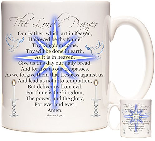 The Lords Prayer Gift Mug, Our Father Which Art in Heaven, Hallowed Be Thy Name. 11oz Ceramic Mug. Christian Gift Mug for Coffee, Tea, hot Chocolate