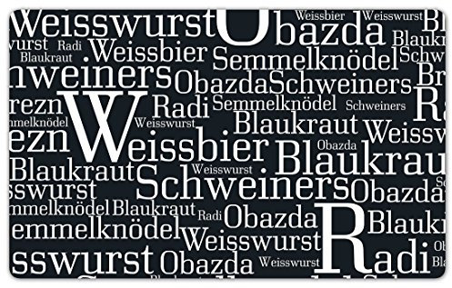 die stadtmeister Frühstücksbrettchen Typo Bayerische Spezialitäten