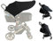 auvstar Funda para Cochecito de Bebé, Toldo para Cochecito de Bebé, Parasol para Cochecito de Bebé, Parasol Negro, Protector Ssolar,Tiene una Excelente Protección UV(Negro)