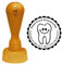 Stempel Adressstempel « ZAHNARZT » Durchmesser ca. Ø 40 mm - mit persönlicher Adresse, Motiv und Zierrand - Beruf Zahn Zähne Dentist Praxis