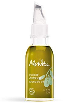 Melvita - Huile d'Avocat - Soin Hydratant et Lissant Contour des Yeux - Prévient Vergetures, Peau Sèche et Délicate - Flacon Verre - Applicateur Précis - 50 ml