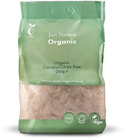 Just Natural Organic Coconut Chips Raw 250g