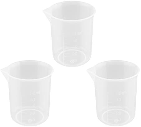 Othmro 50ml Plastic Measuring Jug, Small Measuring Cup Transparent Liquid Container Graduated Beaker for Baking Cooking Kitchen Lab Measure Tool 6pcs