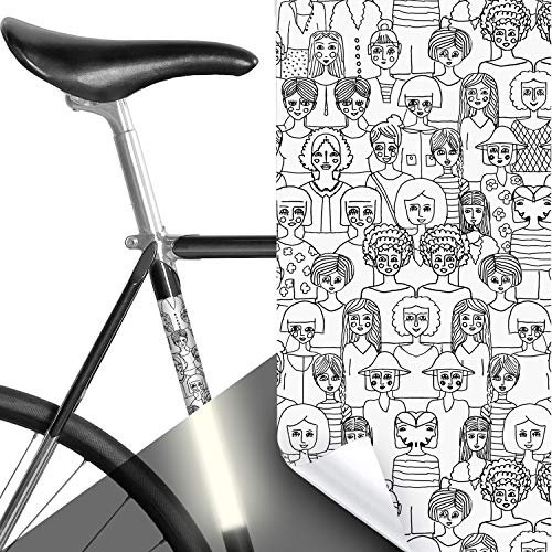 MOOXIBIKE Rahmenschutzaufkleber für Rennrad, Adesivo Protettivo per Bici da Corsa Unisex Adulto, Bianco, 29,5 x 15 cm