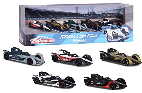 Majorette - Formula-E Giftpack - Voitures Miniatures en Métal - Coffret 5 Véhicules - 212084026