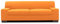 DOMO. collection Sofa Norma, 3-Sitzer Couch, 3er Polster-Garnitur mit Holzfüßen, 212 x 85 x 74 cm (BxTxH), Feinstoff orange