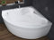 BADLAND Badewanne Original Weiß Acryl Wanne Eckbadewanne STANDARD 120x120 KOMPLETTSET SET mit Weiß Acrylschürze + Füßen und Exklusive Chrom Automatik Ablaufgarnitur Made in EU 4in1