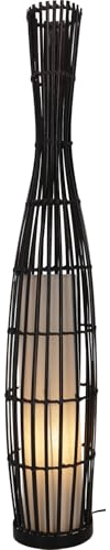Stehlampe handgemacht aus Naturmaterial, Rattan und Kokos, Modell Lumi | Wunderschöne Stehleuchte, natürliche Lichtatmosphäre, ideal zum Entspannen, handgefertigt in Bali.