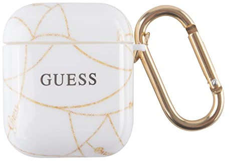Guess GUACA2TPUCHWH Gold Chain Collection Hülle für AirPods Weiß