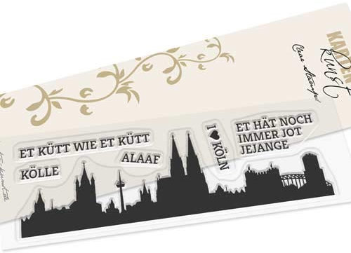Karten-Kunst Clear Stamps KK-0177 Stempel Skyline Köln Silikonstempel