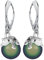 Panda-Jewellery Ohrringe Silber 925 Hängend - Ohrringe Hängend mit Perlen und Katze - Eleganter Schmuck für Damen
