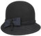 Mayser Patricia Wollhut Damenhut Glockenhut Filzhut Wollfilzhut Damen - Made in The EU Winter Herbst-Winter - One Size dunkelblau