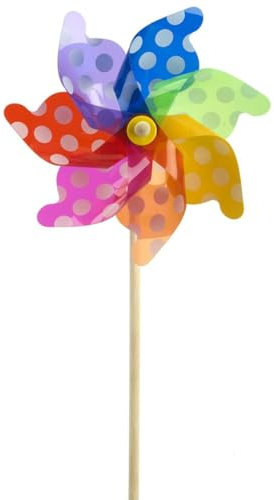 TrendLine Windrad Bunt Ø ca. 32 cm Windspiel Standhöhe: ca. 74 cm Windspirale