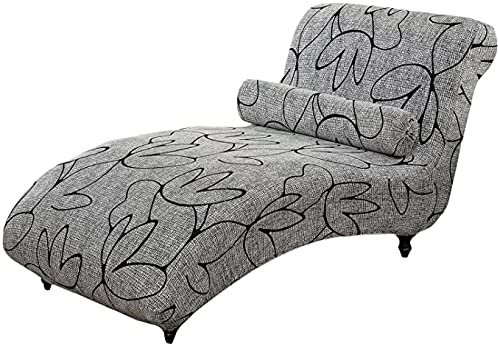 QHDXL Stretch Relaxliege Schonbezug ohne Armlehnen Elastische Chaiselongue Schonbezüge Abdeckung Liegesessel Bezug Sofabezug rutschfest Relaxsessel Bezüge Hellgrau (Color : Color-23)