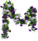 Hobyhoon Künstliche Lila-Rosen, Blumengirlande, Seide, hängende Blumengirlande, dekorative Blumenranken für Raumdekoration, Hochzeitsblumen, Bögen für Zeremonie, 3 Stück