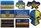 Aufnäher mit Ukraine-Flagge, bestickt, IR-Infrarot-reflektierend, taktisch, Klettverschluss, 8 Stück