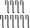 Vantasii 10 Packs de crochets de porte, crochet simple robuste en métal électrolytique pour suspendre des serviettes, des vêtements, des sacs, dans une cabine ou une salle de bain (noir).