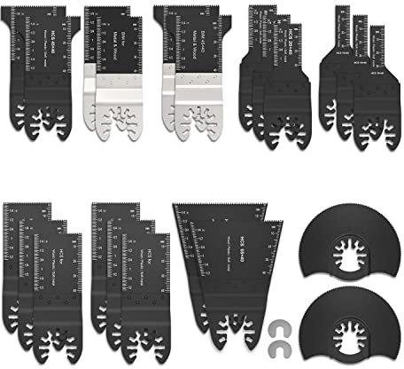 Turning and Grooving Metal Lathe Inserts 24 Piece Oscillating Saw Blade Quick Release Saw Kit for Fein Multimaster, Dremel, Ryobi, Hitachi, Black&Decker and More Power Tools