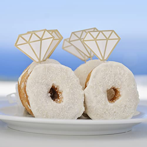 Ginger Ray Donut Engagement Decoration Ringaufsätze mit Holzstäben, 6 Stück, Mehrfarbig