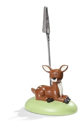NICI 34396 Fotohalter Zettelhalter REH Rehkitz Fawn Polyresin Forest Friends