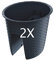 Tymar Blumenkasten,2 Pack, Blumentopf für Balkongeländer in Rattanoptik, Balkonkasten, Geländerkasten, kippsicher, aus Kunststoff, mit Wasserauslass RRO01 ((Oval) Anthrazit, 30 cm)