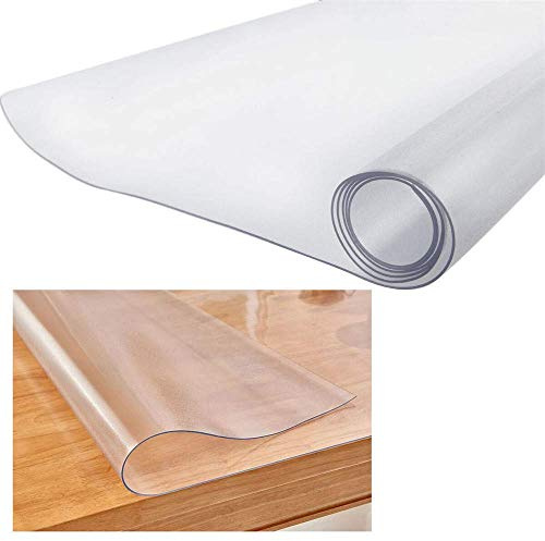 Vusddy Bürostuhl Unterlage Transparent - Tischdecke Schutz PVC Wasserdicht 40x60 cm - Schreibtischstuhl Bodenschutzmatte für Parkett, Hartböden, Tisch - rutschfest und schalldämpfend, 1,5 mm Dick