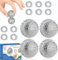4 Igelball Hart + 10 Akupressurringe - Skills Borderline Set Mit Skill Ball Metall Skill Ring - Akupressur Ball igelbälle Klein 3cm Akupressur Ring Skills Set Stress Erwachsene Massageringe für Finger