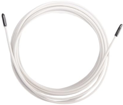 PICSIL - Câble de Rechange pour Corde à Sauter, Acier Tressé avec Revêtement PVC, Longueur 3 m et Épaisseur 2,5 mm, Compatible avec la Plupart des Marques (Blanc)