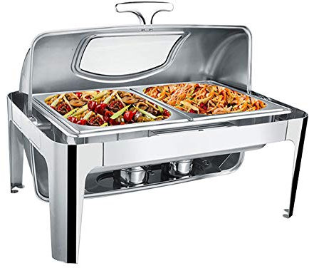Scaldavivande, Scaldavivande Rettangolari Buffet Hotel Caffetteria Riscaldamento E Conservazione Degli Alimenti, Efficienza Energetica E Facile Da Pulire, Grande Capacità (9L) (B)