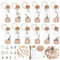WEBEEDY 12 Sets DIY Glass Bottle Beach Ornaments Nautical Ocean Message Bottle Hanging Message in a Bottle Kit Glass Wish Jar for Beach Party Wedding Home Office Decor