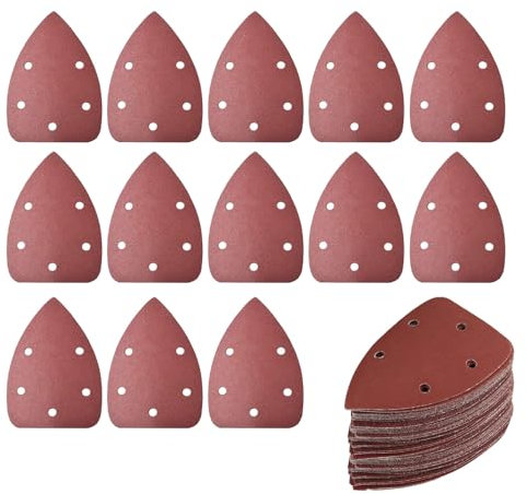 50pcs Sanding Pads Sanding Discs Pads,5 Holes Hook and Loop Sandpaper Pads for Sanding Polishing Sander Paper for Multi-Sanders Sanding Sheet Set Multi Tool Sanding Pads.
